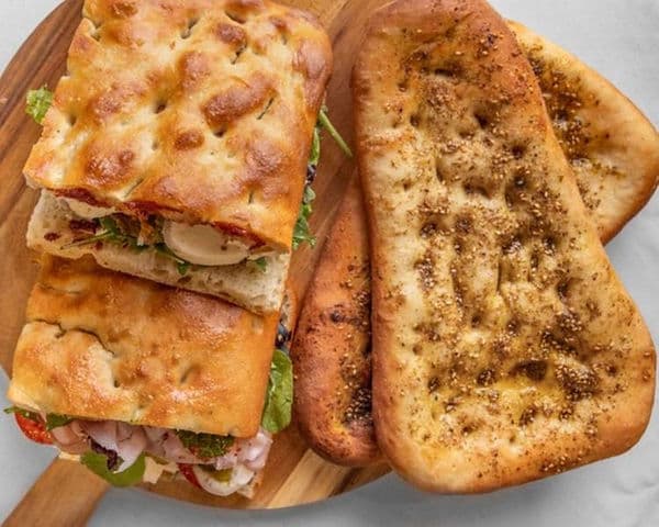 Freshly baked Focabari bread - European-Persian fusion