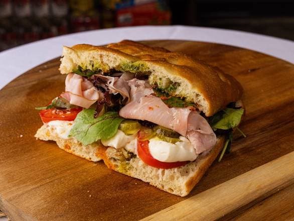 Ham & Dill Pickle (El Clasico) sandwich on Focabari bread